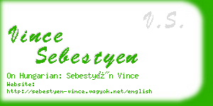 vince sebestyen business card